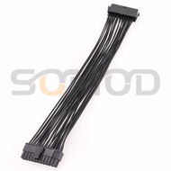 Sqc6-all Black Thread 24Pin Power Extension Cord ATX Motherboard 24-Needle Motherboard Power Supply 