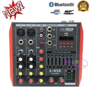 มิกซ์เซอร์ 4 แชลแนล DJ สตูดิโอ KARAOKE Live สด Gaming ควบคุมซาวด์ Sound Mixer 4-Channel รองรับบลูทูธ