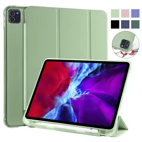 For iPad Pro 12.9 2021 Case With Pencil Holder Folding Smart Cover Funda For iPad Pro 12 9 Case 2020