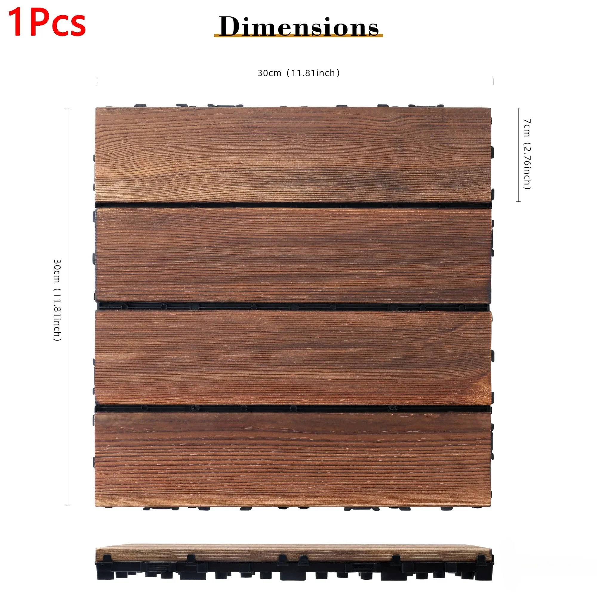 Outdoor carbonized wood flooring anti corrosion wood flooring balcony household courtyard flooring s