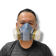 Gas dust mask 3.M 7502 / filter 6006,6003,6001 with full accessories