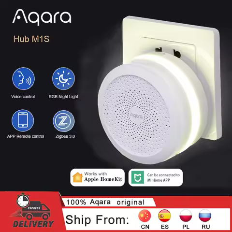 Aqara Hub M1S E1 Gateway Wireless Smart Gateway 3 ZigBee Connect Alarm System Monitor Remote Control