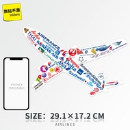 ~~ New * Street Wear Airplane Airline logo Luggage Travel Trolley Case Stickers Street Wear Unique Waterproof Case Refrigerator Stickers Large