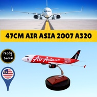 *𝙁𝙍𝙀𝙀 𝙆𝙀𝙔𝘾𝙃𝘼𝙄𝙉*47cm A320-216 Air Asia BEST 2007 Airbus Aircraft Model Diecast Cargo Passenger Aeropl