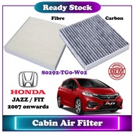【 Honda Jazz / Fit 】 Cabin Air Filter - Fibre or Carbon ( 2007 - present / 80292-TG0-W02 / OEM Fitti