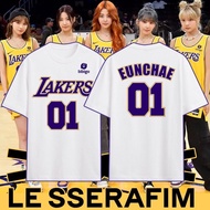 LE SSERAFIM Korean Lakers Jersey Customized Inspired Unisex Tops
