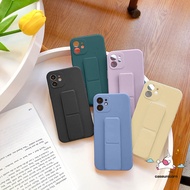 Xiaomi Mi 11 Lite 10 Magnetic Bracket Phone Case for Redmi 10 9A 9T 9 POCO M3 POCO X3 NFC Pro Redmi Note 9 10 10s Macaron Candy Color Straight Cube Soft Stand Holder Wrist Strap Soft Silicone Cover