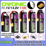 OVONIC 3S / 4S 110C Air Rebel 11.1V/14.8V 1300‑5300mAh Lipo Battery for RC Fixed-Wing FPV Drone with