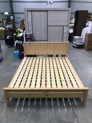 亞梭傢俬 日本無垢檜木雙人床架