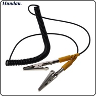 MUNDAN Anti-Static ESD Grounding Cable, PU,Metal 180cm / 71" Coiled Cord, Polyurethane Male-to-Femal
