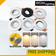 DECASA LIGHTING GU10 Lamp Holder Eyeball Casing Bundle Spotlight Case Downlight Black/White (EB BUND