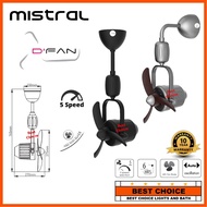 Mistral D'Fan 16” Corner Fan with Remote | Wall Mount or Ceiling Mount