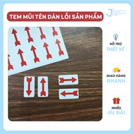 Garment error marking sticker, Red arrow marking Decal, Easy to peel and stick inspection error stic