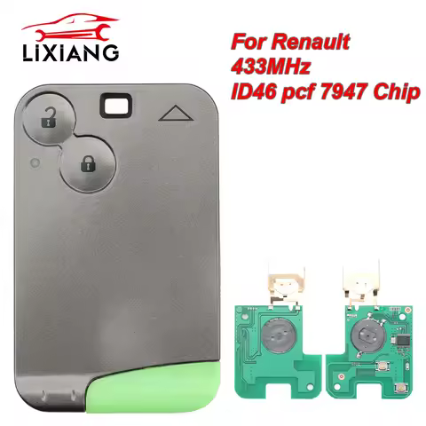 LIXIANG Smart Card Keyless Go For Renault Laguna Espace Velsatis 2001-2006 2 Button Car Key Remote I
