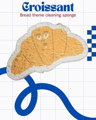 壓縮木漿清潔海棉擦 - 牛角包