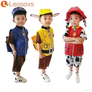 106cm PAW Patrol Children Cosplay Costume Suit Top Pants Hat Bag Chase Marshall Rocky Zuma Skye Rubble Cloth Gift For Kids Halloween