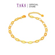 TAKA Jewellery Gleam Link 916 Gold Bracelet
