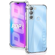 For Tecno Pop 5 LTE BD4 BD4i BD4a Shockproof Case Soft Transparent Clear TPU Cover Shell