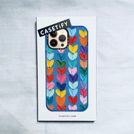 Casetify X เคสนิ่ม ลายหัวใจ สีน้ําเงินเข้ม สําหรับ IPhone 14 13 12 11 Pro MAX Mini XS MAX XR X SE 6 