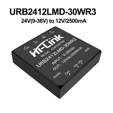 Free Ship Hi-Link 30W 3.3V 8A/5V 6A/12V 2.5A URB2405LMD-30WR3 URB2412LMD-30WR3 Single Output DC-DC P