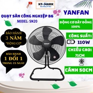 YANFAN SN20 Industrial Floor Fan - Capacity 110W - Blade Diameter 500mm 36th Motor - 100% Copper Wir