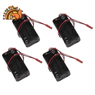 4Pack 6V 4XAA Battery Container Case Holder Pack Box JST Plug Receiver for   1/8 1/10 RC Nitro Power
