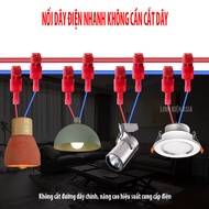 Electrical wire quick connector (1-core or multi-core wire option) without cutting 0.5-4.0mm square 