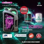 MOTION Mineral API SM CI4 Petrol Diesel Engine Oil Car Lubricant (20W50/7L)