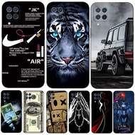 case For Samsung Galaxy M62 F62 4G Case Silicon Phone Back Cover Soft black tpu m625 Black pattern c