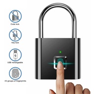 Unvug Smart Keyless Fingerprint Padlock USB Charging Home Door Suitcase Bag Lock