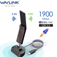 Wavlink 1900Mbps 2.4GHz + 5Ghz USB3.0 Wireless Network Adapter Dual Band with 4 x 3dBi Internal Ante
