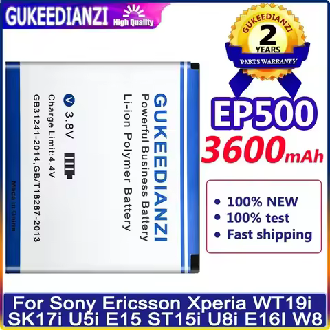 EP500 High Capacity Mobile Phone Battery 3600mAh For Sony Ericsson Xperia ST17I ST15I SK17I WT18I X8