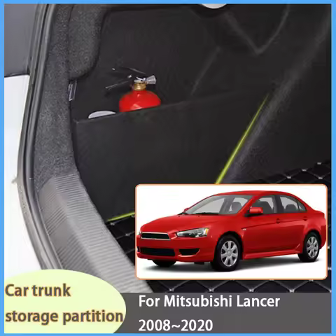 For Mitsubishi Lancer 2008~2020 Car Organizer Thickening Trunk Side Partition Trunk Interior Storage