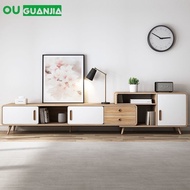 OU Tv Console Cabinet Telescopic Side Cabinet Combination Living Room Storage Tv Cabinet with Drawers Simple Tv Console OU238