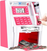 Fishboy Upgraded ATM Piggy Bank for Real Money for Kids with Debit Card, Bill Feeder, Coin Recogniti