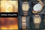 Patek Philippe (ฟรีกล่อง) นาฬิกาแฟชั่นผู้หญิง สายเหล็ก สีเงิน โรสโกล์ว ล้อมเพชร นาฬิกาข้อมือผู้หญิง นาฬิกาแบรนเนม RC882