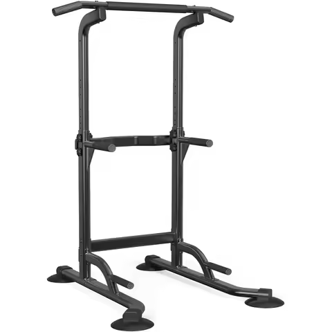 Adjustable Height Pull Up Bar and Dip Station for Home Gym - Strength Training Equipment for Pull-Up