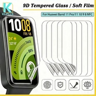 9D Tempered Glass Film for Smartwatch Huawei Band 11 Pro/11 Huawei Band 10 9 8 7 NFC Soft Anti Gores