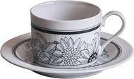 Awasaka AF88-E03 Tableware, Antico Flower Bouquet, Cup & Saucer, Cup: φ3.3 x 2.4 inches (85 x 60 mm)