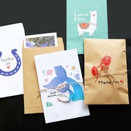 10pcs/pack Small Size Kraft Paper Packaging Bag Thank You Bag Envelope Mermaid Paper Bag