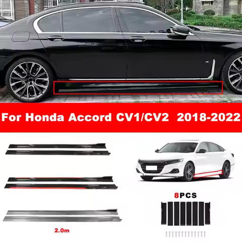 For Honda Accord CV1&CV2 2018-2022 Car Side Skirt Splitters Extended Side Spoiler Sport Body Kit Bum