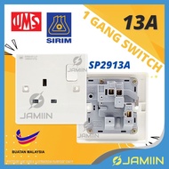 [1PC] UMS SP2913A 2913A 13A 1 Gang Switch Socket Outlet, Sirim Approved