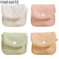 NEEDWAY Mini Portable Coin Purse, Canvas Card Organizer Student Simplicity Wallet, Small Lipstick Ba