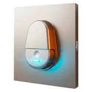 RETOUCH IP44 10A DOOR BELL PRESS SWITCH C/W BLUE LED INDICATOR / SWP061W MATT WHITE / SWP061SW ECRU 