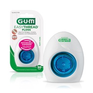 G.U.M EasyThread Floss 50pcs – Dental Floss with Built-in Threader for Braces, Bridges & Implants