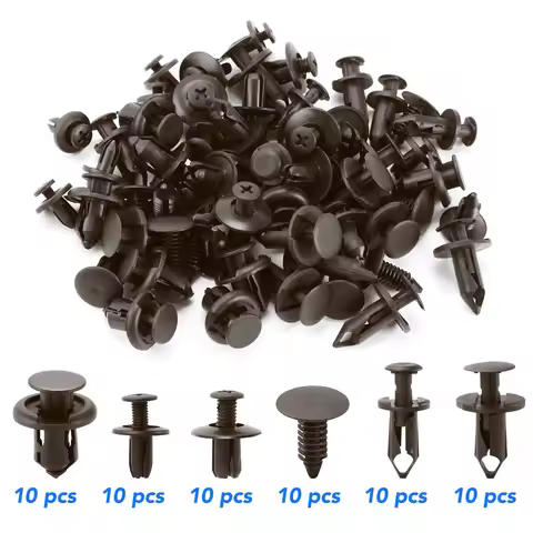 6 Size 60Pcs Auto Fastener Clips for Infiniti qx50 2019 qx80 qx50 qx60 fx35