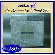 JolliCart 100% Polyester Microfiber/Queen Size/6Pc Bedsheet Set/Bed Cover/Mattress/ Set Include 1