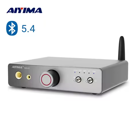 AIYIMA DAC-A7 HIFI Headphone Amplifier ES9038Q2M Audio USB Decoder Preamp Bluetooth 5.4 for 3.5/6.35