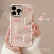 Case For iPhone 11 iPhone 15 14 13 12 11 Pro Max X Xs Max XR 7 8 Plus SE 2020 Pink Love Bow Girl Phone Case TPU Soft Shockproof Protective Cover