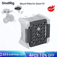 SmallRig Mount Plate for Zoom F3 Recorde w 1/4"-20/3/8"-16 Threaded Holes Velcroes and Storage Bag, 